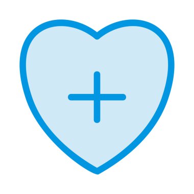 kalp ile çapraz işareti düz simgesi, vektör, illüstrasyon