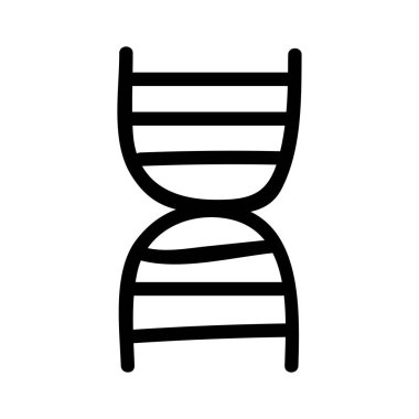DNA kodu düz simgesini, vektör, illüstrasyon