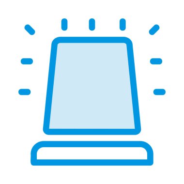 Ambulans flasher siren düz kutsal kişilerin resmi, vektör, illüstrasyon