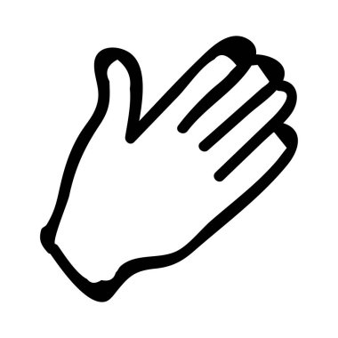 Beyaz arkaplanda insan eli izole edilmiş