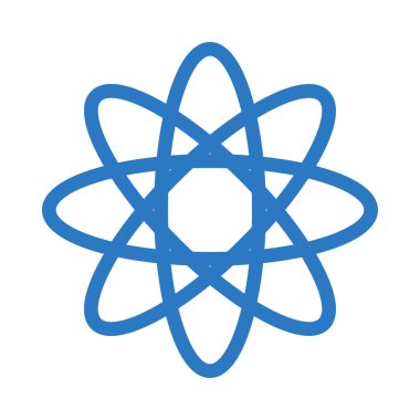 molekül düz simgesi, vektör, illüstrasyon