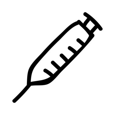 Tıbbi alet düz simgesi beyaz arka plan, vektör, illüstrasyon izole