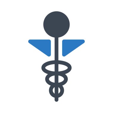 Tıbbi logo düz simge, vektör, illüstrasyon