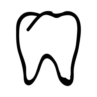 Diş düz simgesi, vektör, illüstrasyon