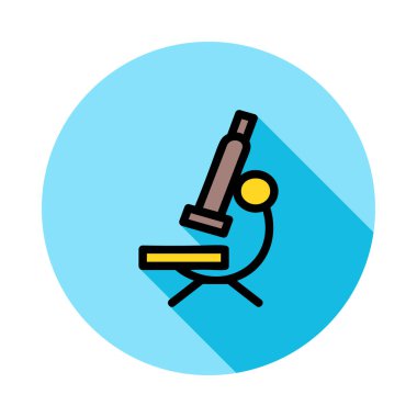 Tıbbi alet düz simgesi beyaz arka plan, vektör, illüstrasyon izole