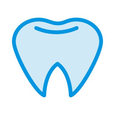 Diş düz simgesi, vektör, illüstrasyon