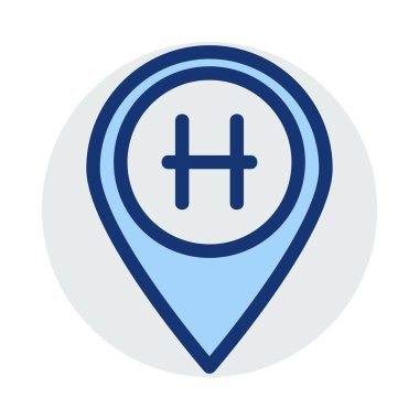 İşaretçi düz simgesi, vektör çizim 