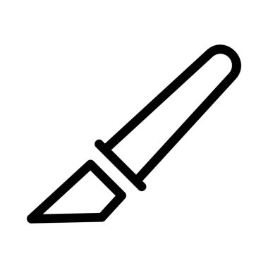 Tıbbi alet düz simgesi beyaz arka plan, vektör, illüstrasyon izole