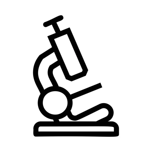 Icône Plate Microscope Isolé Sur Fond Blanc Vecteur Illustration — Image vectorielle