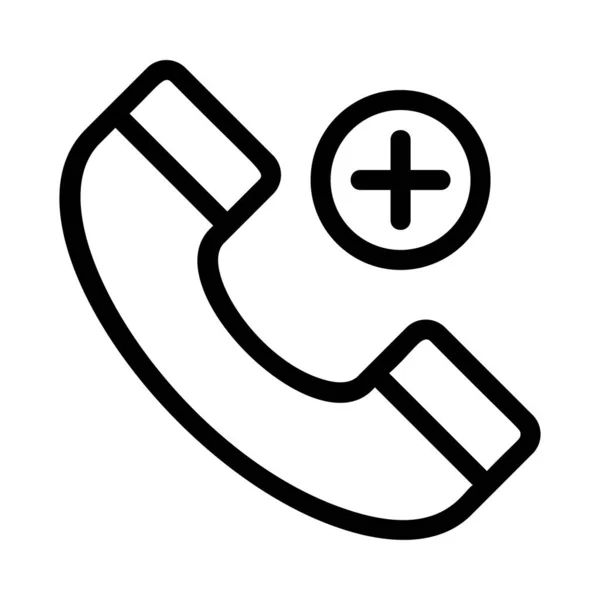 Call Ambulance Flat Icon Vector Illustration — Stock Vector