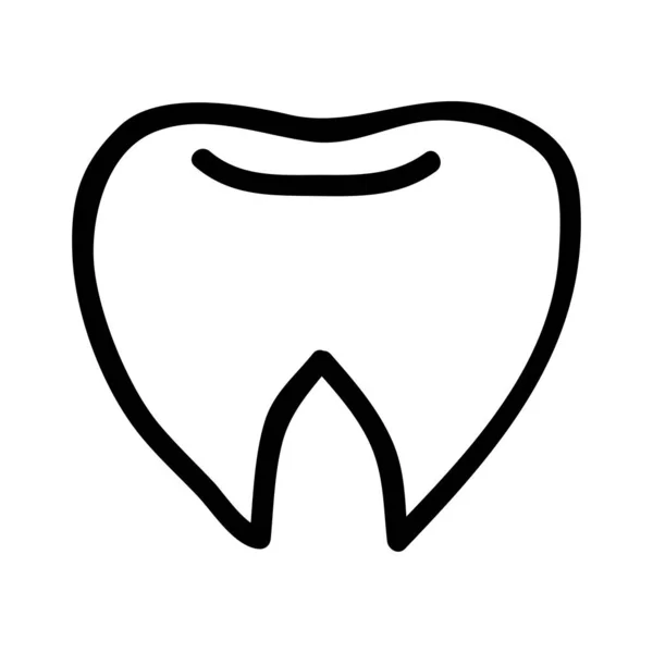 Ícone Liso Dente Vetor Ilustração —  Vetores de Stock