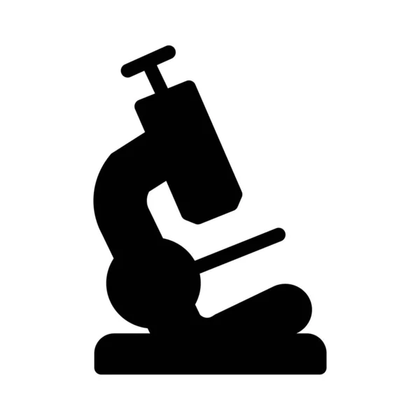 Иконка Плоского Микроскопа Белом Фоне Вектор Иллюстрация — стоковый вектор