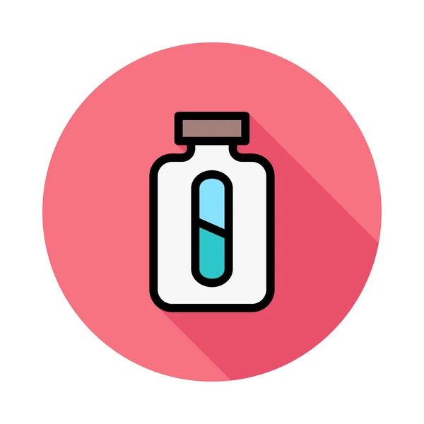 药片瓶平面图标 — 图库矢量图片