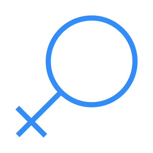 Female Gender Symbol Flat Icon Vector Illustration — Stock Vector