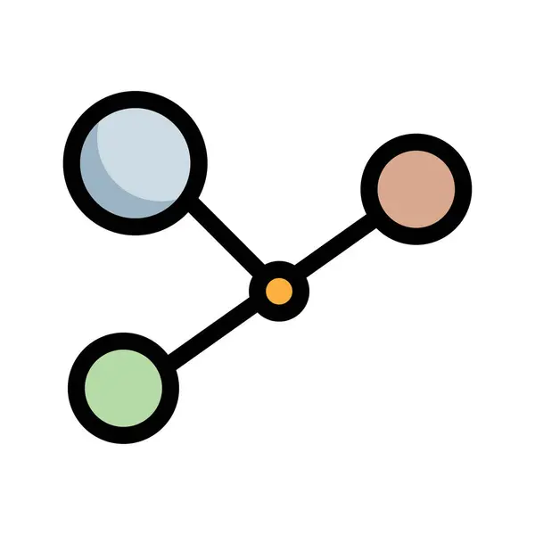 ネットワーク共有アイコンベクトル図 — ストックベクタ