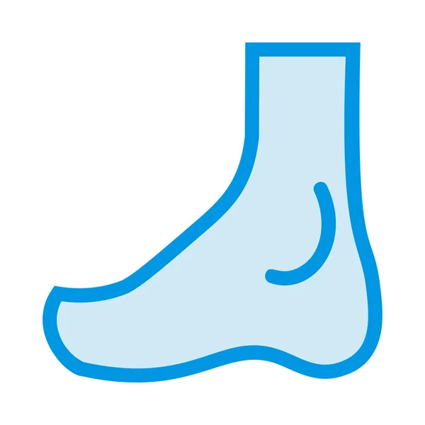 Human Foot Flat Icon Vector Illustration — Stock Vector