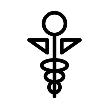 Tıbbi logo düz simge, vektör, illüstrasyon