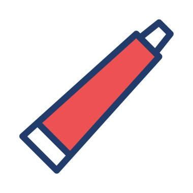 Tıbbi alet düz simgesi beyaz arka plan, vektör, illüstrasyon izole