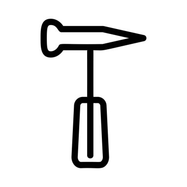 Tıbbi alet düz simgesi beyaz arka plan, vektör, illüstrasyon izole