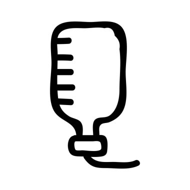 Tıbbi alet düz simgesi beyaz arka plan, vektör, illüstrasyon izole