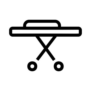 Sedye düz simgesi, vektör, illüstrasyon