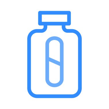 Tıbbi alet düz simgesi beyaz arka plan, vektör, illüstrasyon izole