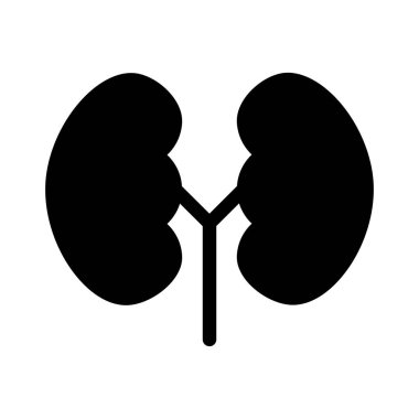 Beyaz arka plan, vektör, illüstrasyon izole insan böbrekler düz simgesi