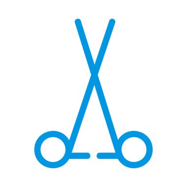 Tıbbi alet düz simgesi beyaz arka plan, vektör, illüstrasyon izole