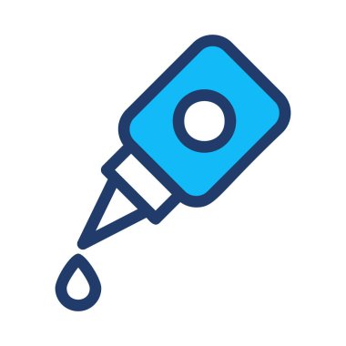 Tıbbi alet düz simgesi beyaz arka plan, vektör, illüstrasyon izole