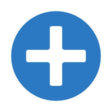 Hastane iç daire düz simgesi, vektör, illüstrasyon