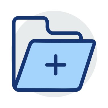 Beyaz arka plan, vektör, illüstrasyon izole klasör düz simgesi ekleme