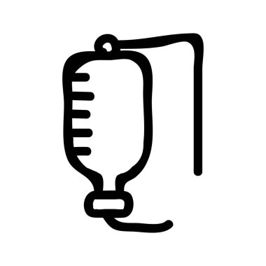 Tıbbi alet düz simgesi beyaz arka plan, vektör, illüstrasyon izole