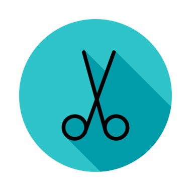 Tıbbi alet düz simgesi beyaz arka plan, vektör, illüstrasyon izole