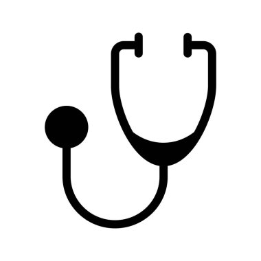 Tıbbi alet düz simgesi beyaz arka plan, vektör, illüstrasyon izole