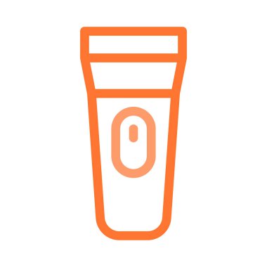 Beyaz arka plan, vektör, illüstrasyon izole elektrik feneri düz simgesi