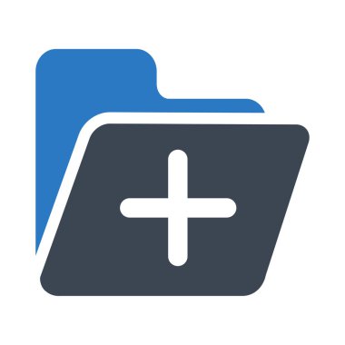 Beyaz arka plan, vektör, illüstrasyon izole klasör düz simgesi ekleme