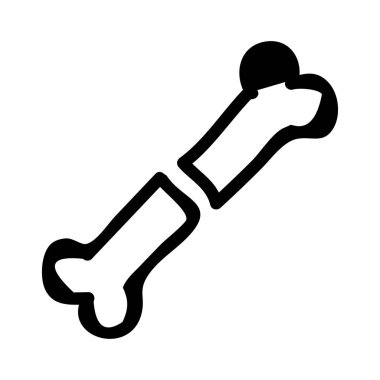 kırık kemik düz simgesi, vektör, illüstrasyon