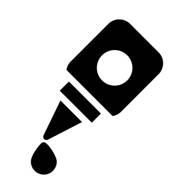 Tıbbi alet düz simgesi beyaz arka plan, vektör, illüstrasyon izole