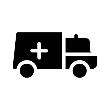 ambulans simgesi vektör illüstrasyonu 