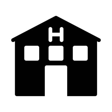 Hastane Simgesi Vektör İllüstrasyonu 