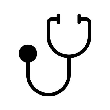 Tıbbi alet düz simgesi beyaz arka plan, vektör, illüstrasyon izole