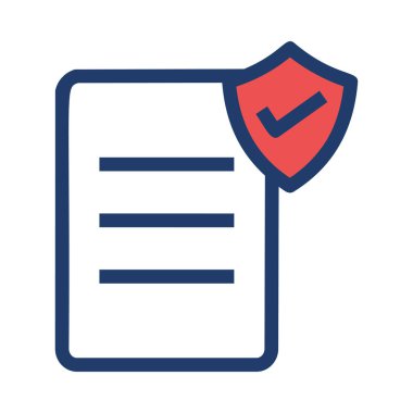 Tıbbi kayıt düz simgesi, vektör, illüstrasyon