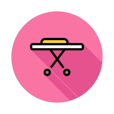 Tıbbi alet düz simgesi beyaz arka plan, vektör, illüstrasyon izole