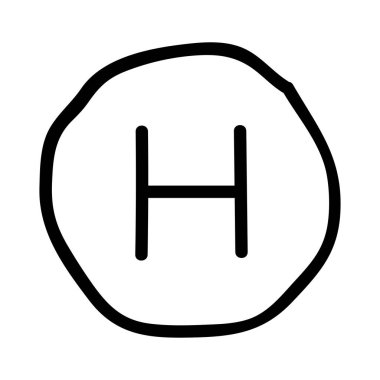 Hastane iç daire düz simgesi, vektör, illüstrasyon