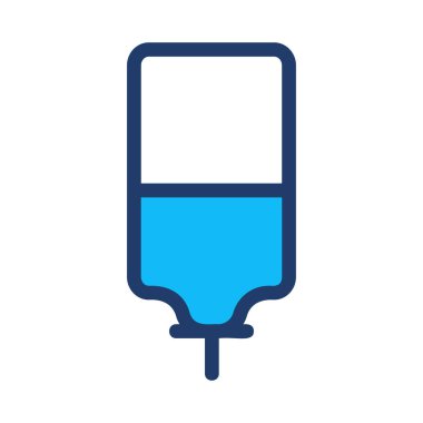 Tıbbi alet düz simgesi beyaz arka plan, vektör, illüstrasyon izole