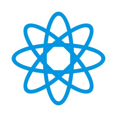 molekül düz simgesi, vektör, illüstrasyon