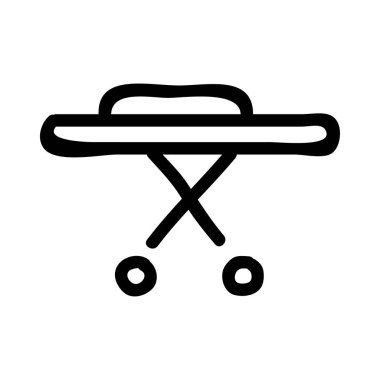 Sedye düz simgesi, vektör, illüstrasyon