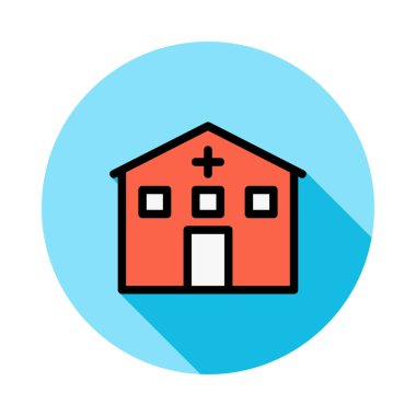 kilise simgesi vektör illüstrasyonu