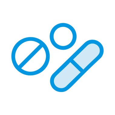 hapları düz simgesi beyaz arka plan, vektör, illüstrasyon izole