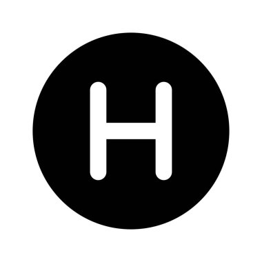 Hastane iç daire düz simgesi, vektör, illüstrasyon